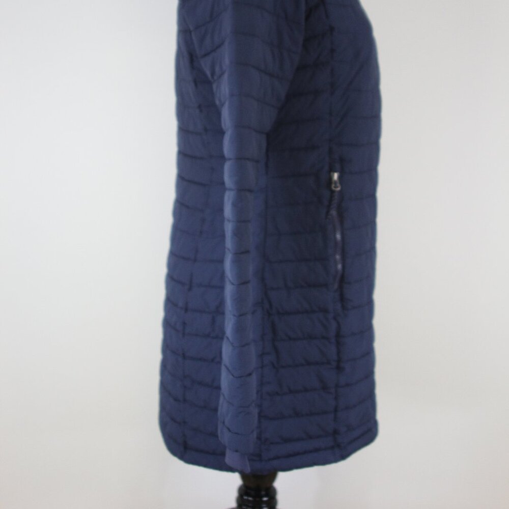 Columbia Women’s Omni-Heat Long Hooded Puffer‎ Jacket — Navy — Size Small - Picture 12 of 13